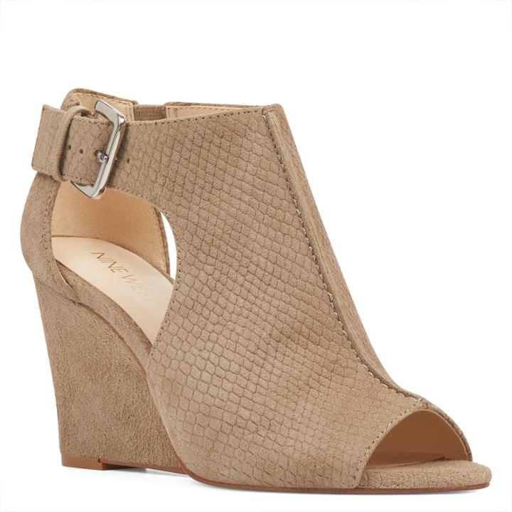 Nine West Nine West Goldah Open Toe Wedge Sandals