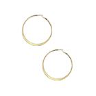 Nine West Large Flat Hoop Earrings