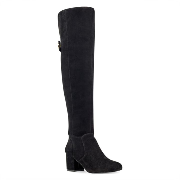Nine West Nine West Queddy Tall Boots, Black Suede