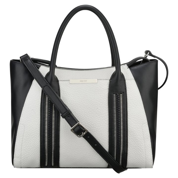 Nine West Track-tion Action Satchel Snow Petal/black)