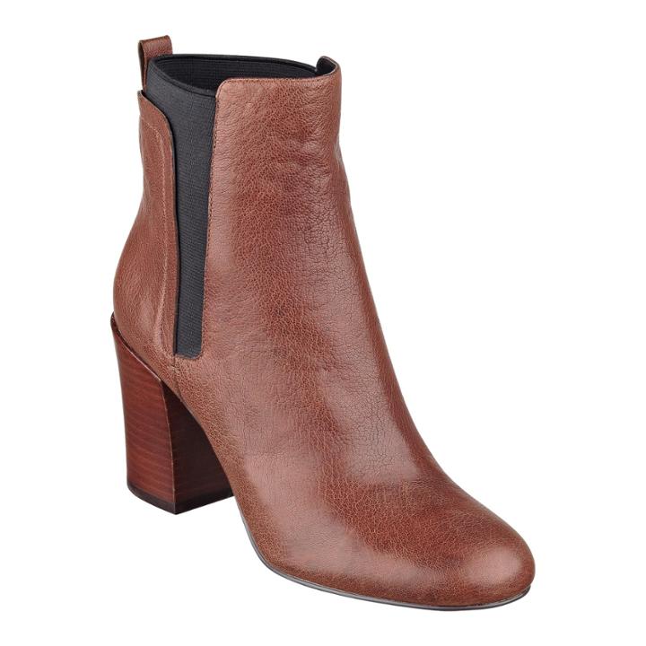 Nine West Saga Leather Pull-on Booties