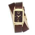 Nine West Nine West Oniella Brown Double Strap Watch