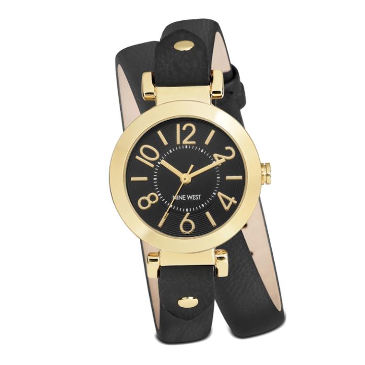 Nine West Cahman Round Double Strap Watch