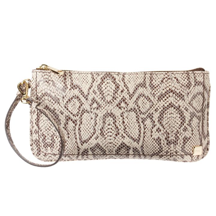 Nine West Snake Embossed Leather Wristlet