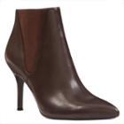 Nine West Nine West Front Pointy Toe Booties, Dk Brown/dk Brown Leather