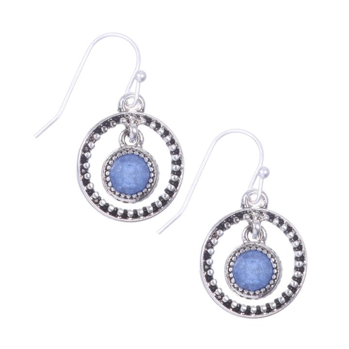 Nine West Faux Lapis Lazuli Drop Earrings