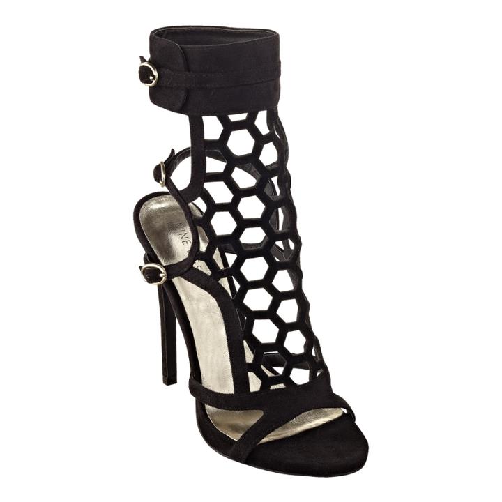 Nine West Ozzie Black Gladiator Sandals