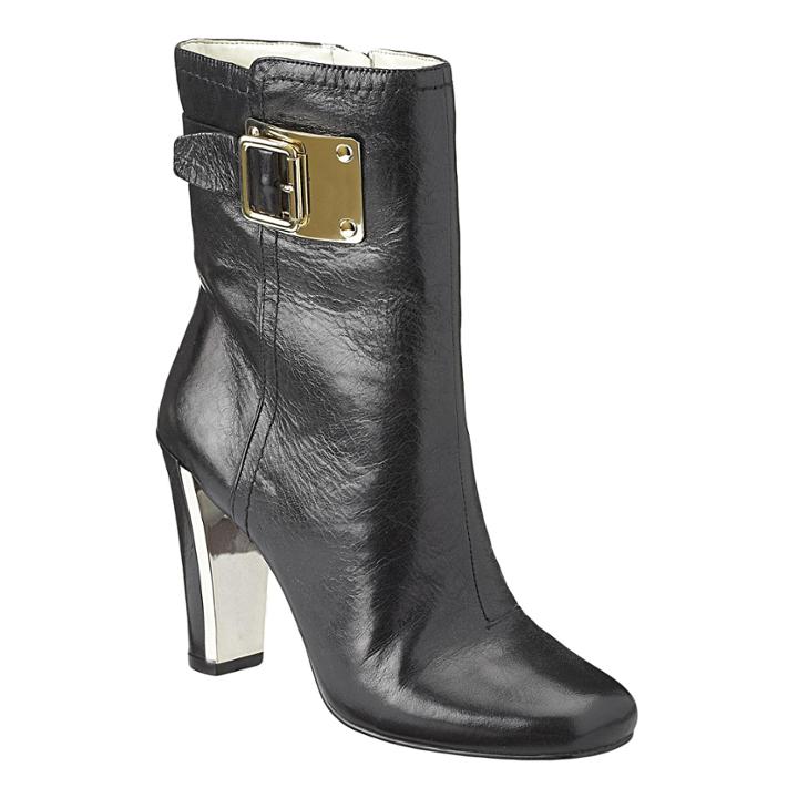 Nine West Jeanie Mid Calf Bootie With Metal Heel