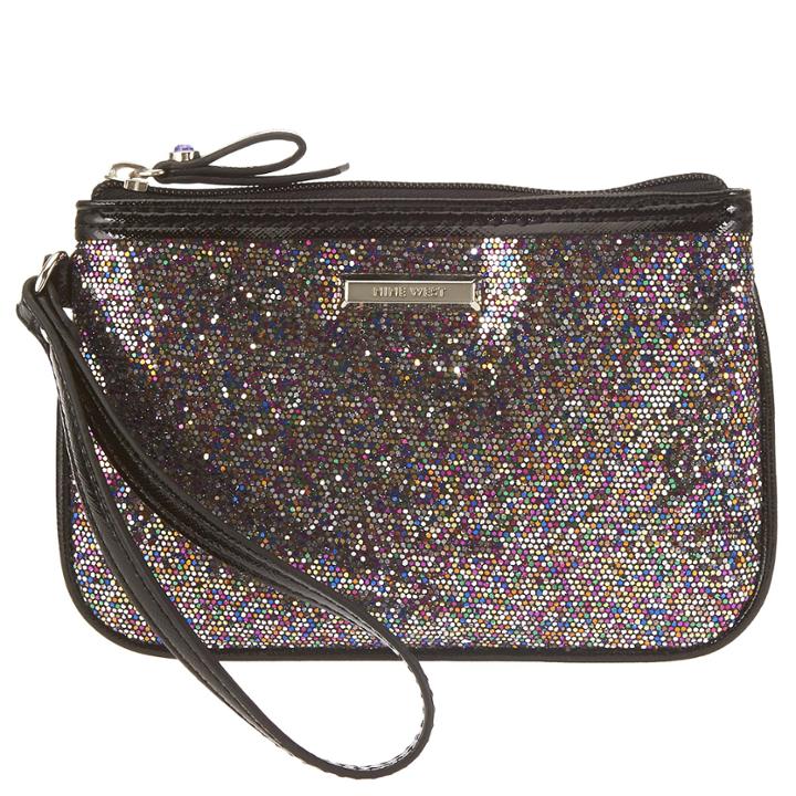 Nine West Go To Glamour Glitter Wristlet