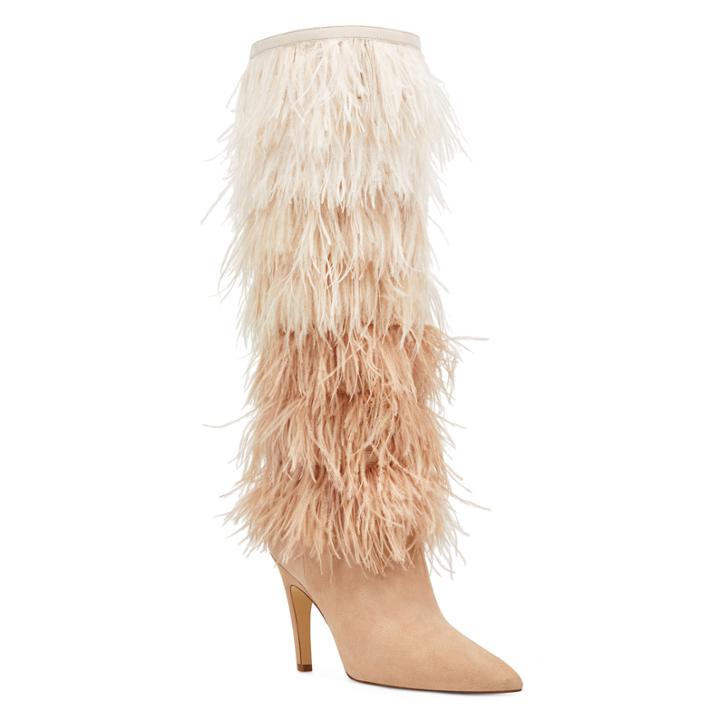 Nine West Nine West Questforu Boots With Feathers
