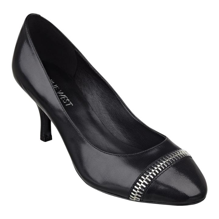 Nine West Evert Black Round Toe Pumps