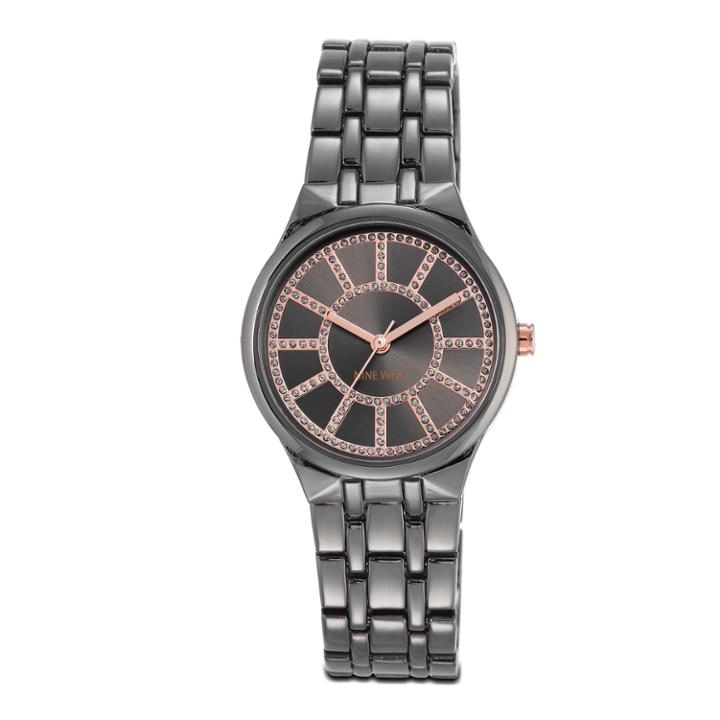 Nine West Dionysia Gunmetal Bracelet Watch