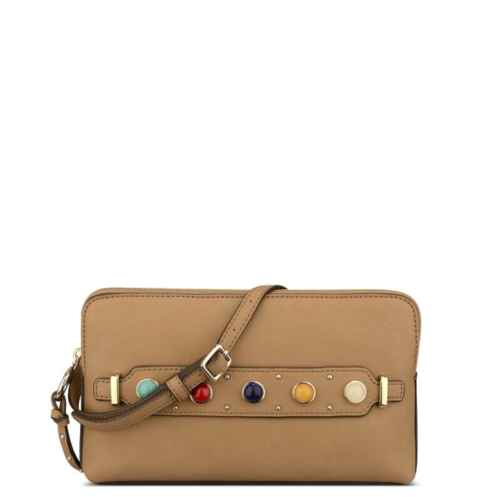 Nine West Nine West Jilliana Clutch, Brown Synthetic