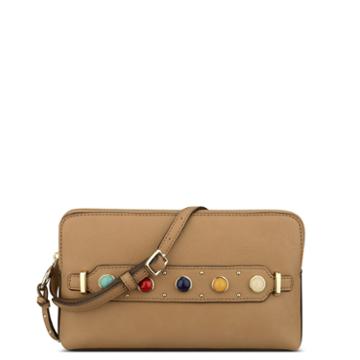 Nine West Nine West Jilliana Clutch, Brown Synthetic