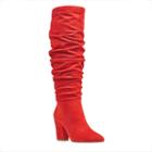 Nine West Nine West Scastien Slouchy Boots, Red Suede