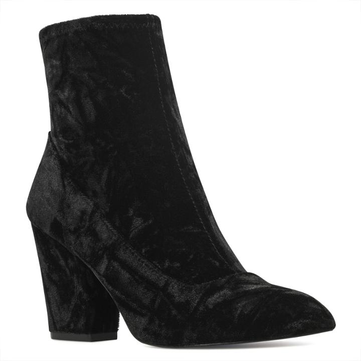 Nine West Nine West Sterra Booties, Black Velvet