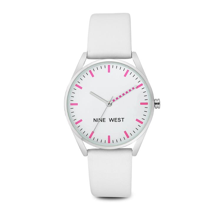 Nine West Nine West Naimahs Round Strap Watch