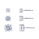 Nine West Set Of 3 Cubic Zirconia Earrings