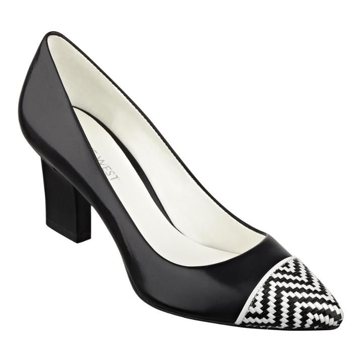Nine West Mindijo Cap-toe Mid Heel Pumps