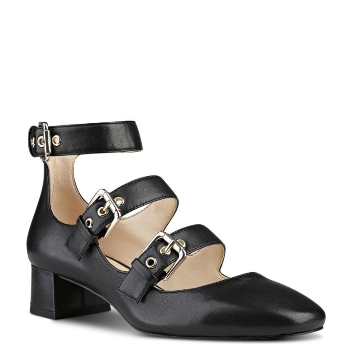Nine West Nine West Wren Mary Jane Pumps, Black Leather