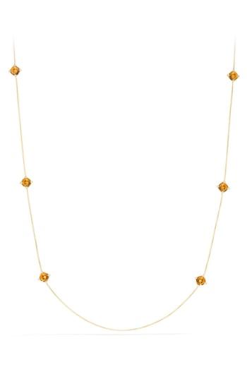 Women's David Yurman 'chatelaine' Long Semiprecious Stone Necklace With Diamonds