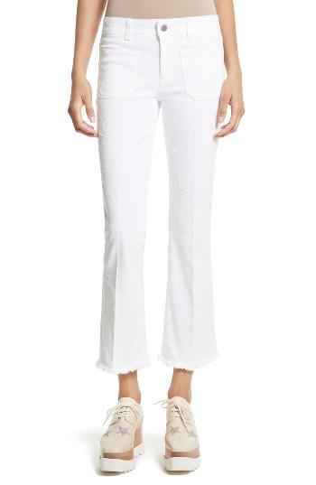 Women's Stella Mccartney Skinny Kick Fringe Stars Crop Jeans