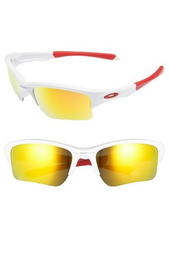 Women's Oakley Quarter Jacket Prizm(tm) 61mm Semi-rimless Sunglasses - White/ Fire Iridium