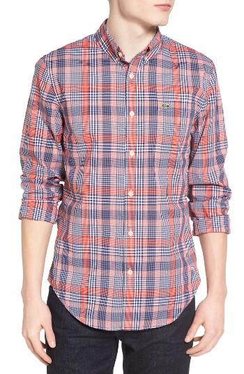 Men's Lacoste Slim Fit Plaid Woven Shirt