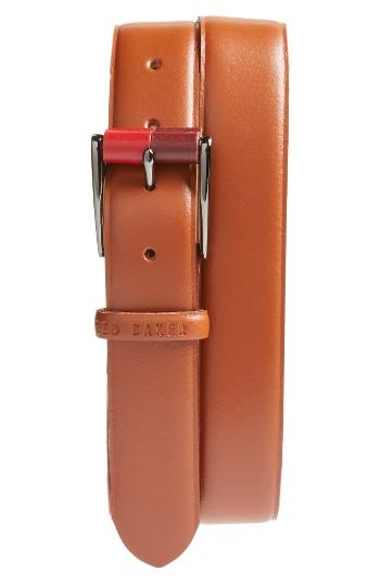 Men's Ted Baker London Leather Belt - Tan