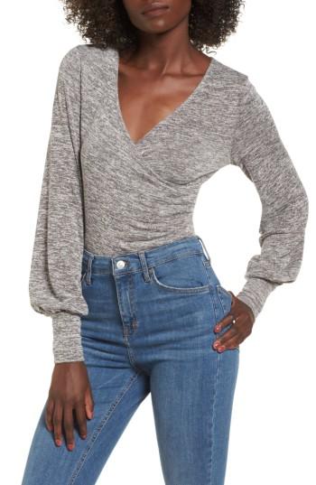 Women's Leith Ruched Bodysuit - Grey