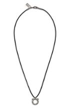 Men's Salvatore Ferragamo Gancini Leather Cord Necklace