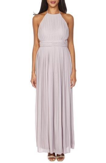 Women's Tfnc Serene Sleeveless Pleat Gown - Grey