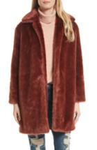 Women's Frame Faux Fur Coat - Pink