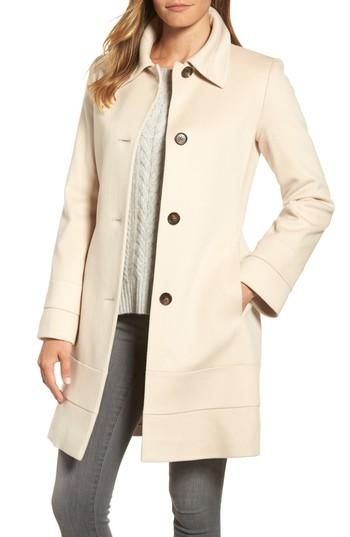 Women's Fleurette Wool Coat - White