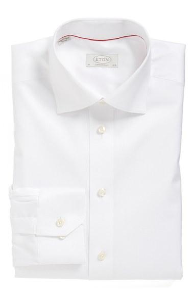 Men's Eton Contemporary Fit Solid Dress Shirt .5 - White