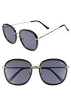 Women's Quay Australia Dreamy Ways 57mm Rectangular Sunglasses - Black/ / Smoke