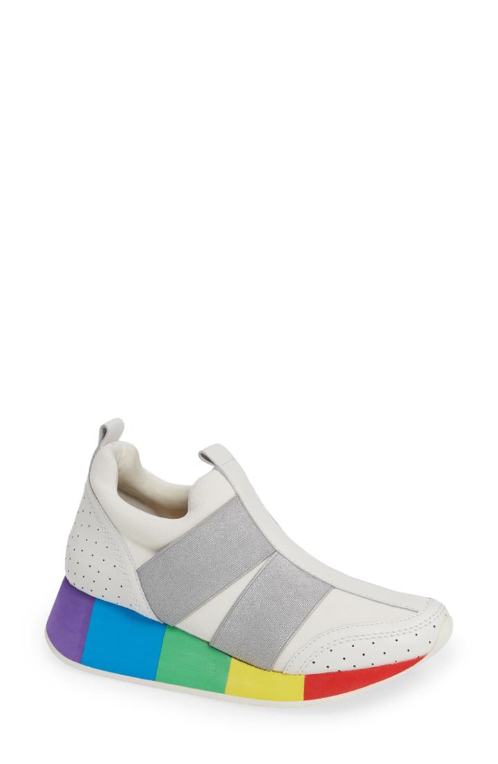 Women's Donald Pliner Prix Rainbow Platform Sneaker M - Metallic