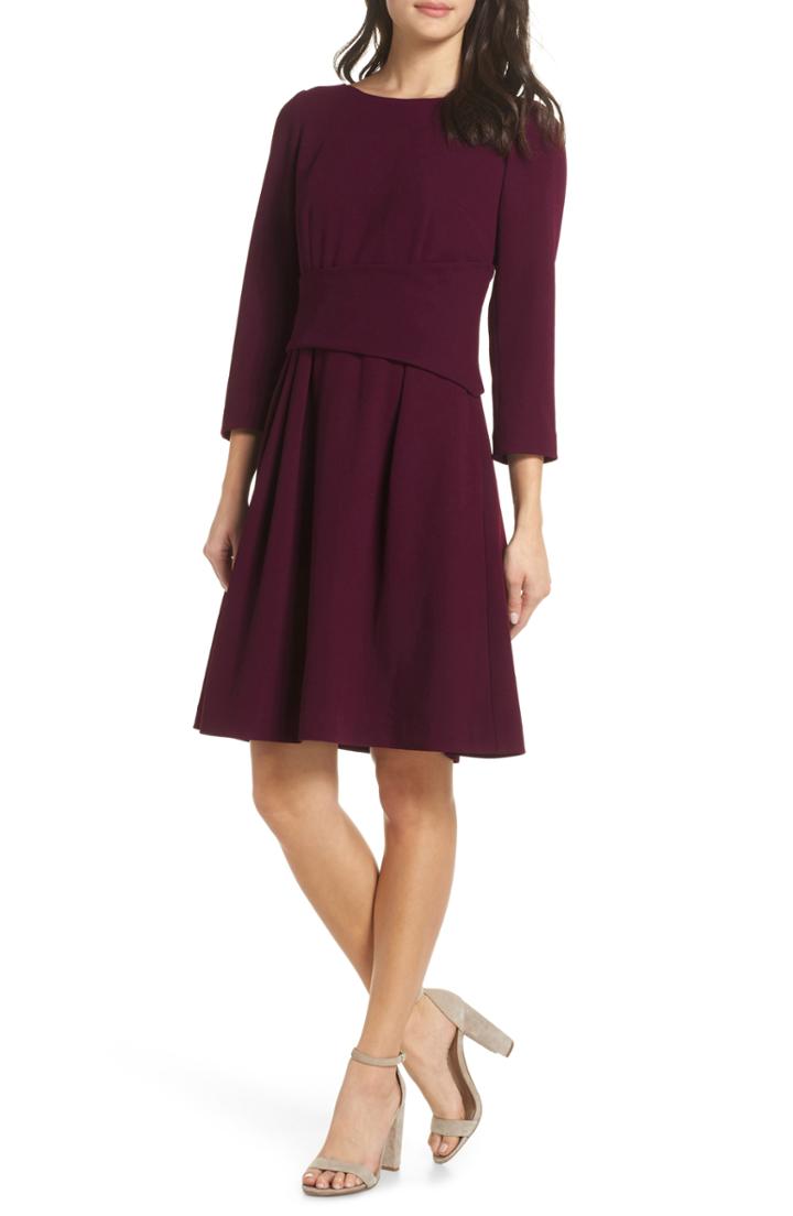 Women's Harper Rose Fit & Flare Dress - Burgundy