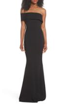 Women's Katie May Titan One-shoulder Cutout Crepe Gown - Black