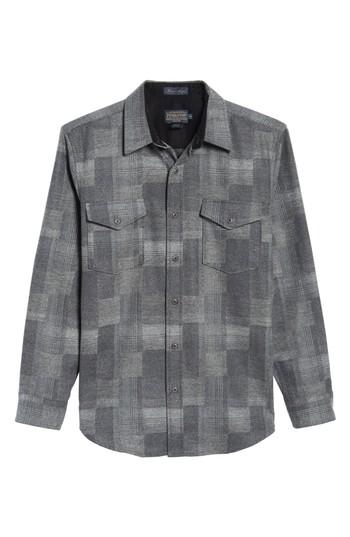 Men's Pendleton Boro Wool Shirt, Size - Grey