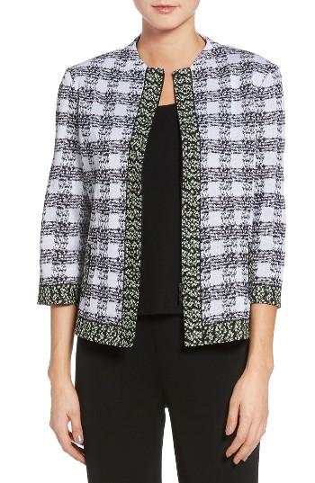 Women's Ming Wang Check Jacquard Jacket