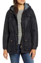 Women's Barbour X Liberty Blaise Hooded Waxed Jacket Us / 10 Uk - Blue