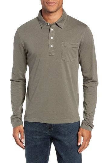 Men's Billy Reid Pensacola Regular Fit Garment Dye Polo - Grey