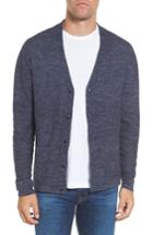 Men's Grayers Wadsworth Modern Fit Wool & Linen Cardigan, Size - Blue