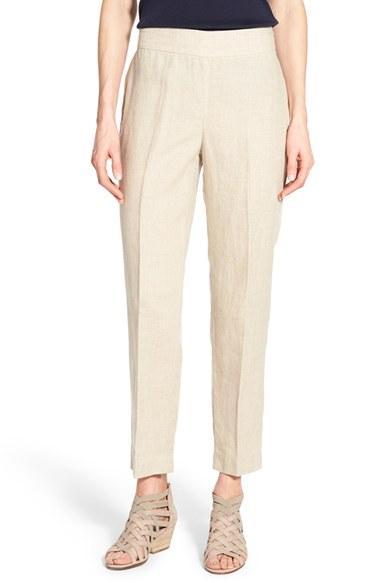 Women's Eileen Fisher Organic Linen Slim Ankle Pants