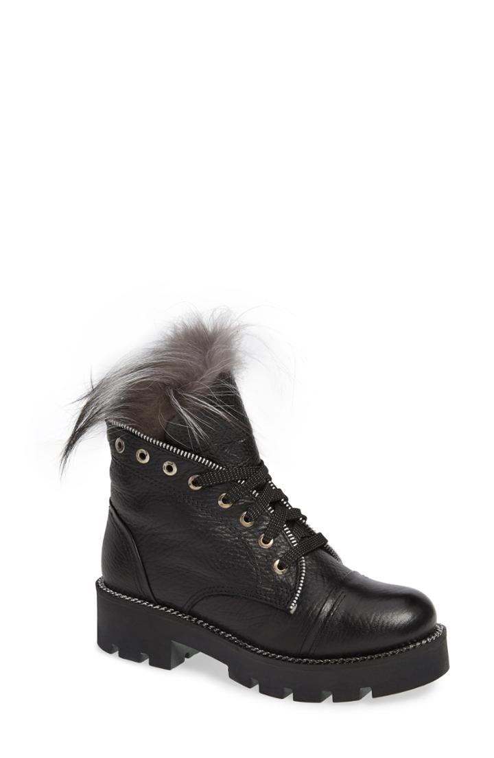 Women's Sheridan Mia Thor Genuine Fox Fur Trim Bootie