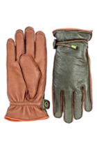 Men's Hestra 'granvik' Leather Gloves - Green