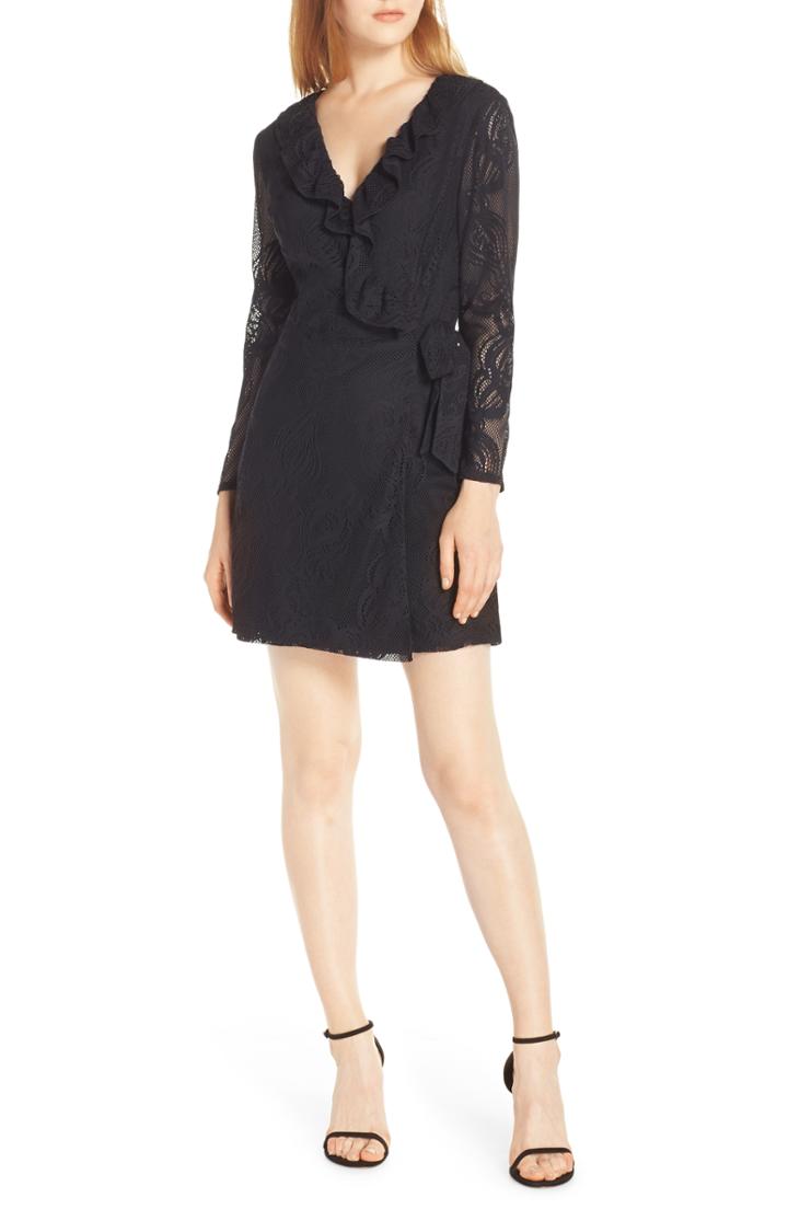 Women's Lilly Pulitzer Tiki Wrap Romper, Size - Black