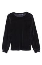 Women's Halogen Blouson Sleeve Stretch Velvet Top