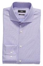 Men's Boss Mark Sharp Fit Check Dress Shirt .5 R - Red